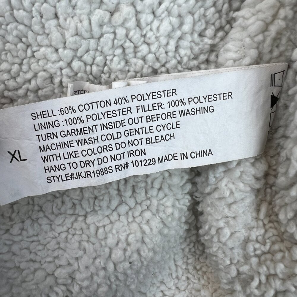 Andrea Womens Corduroy Brown Sherpa Lined Truckers Jacket Sz XL Retro Cowgirl - Picture 14 of 16